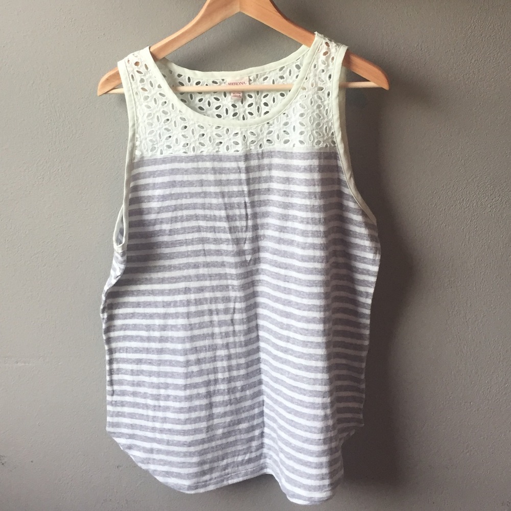 Mint Green and Gray Tank Top Cut-out Detail